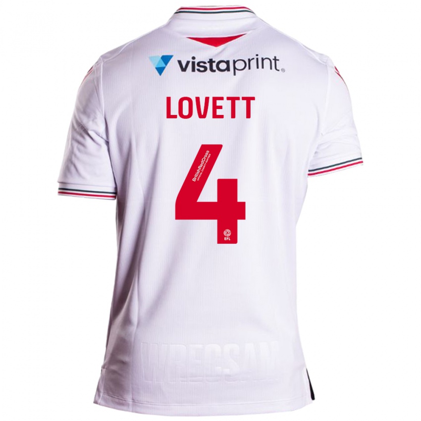 Niño Camiseta Erin Lovett #4 Blanco 2ª Equipación 2023/24 La Camisa Argentina