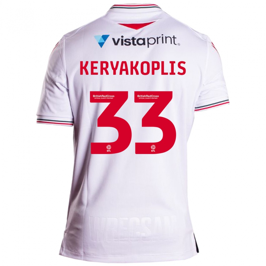 Niño Camiseta Hannah Keryakoplis #33 Blanco 2ª Equipación 2023/24 La Camisa Argentina