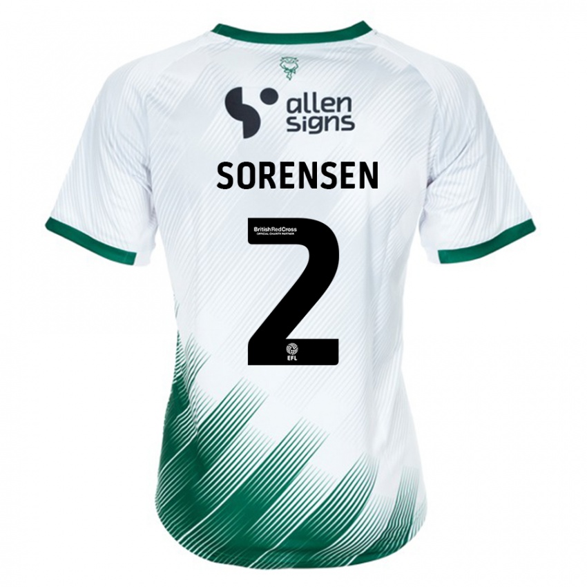 Niño Camiseta Lasse Sörensen #2 Blanco 2ª Equipación 2023/24 La Camisa Argentina