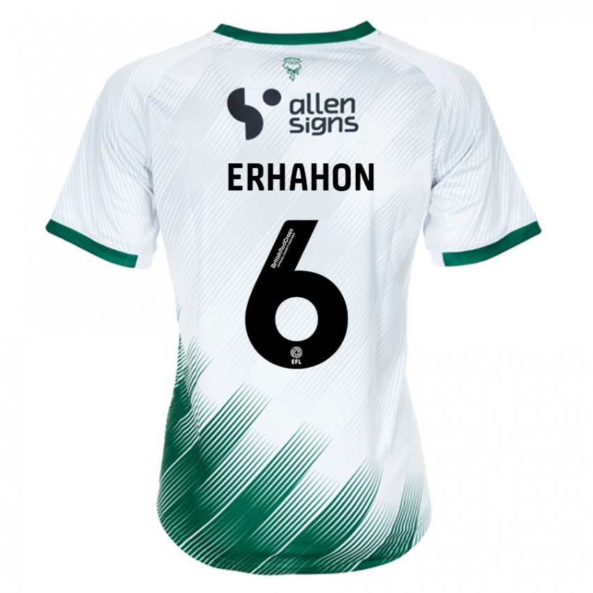 Niño Camiseta Ethan Erhahon #6 Blanco 2ª Equipación 2023/24 La Camisa Argentina