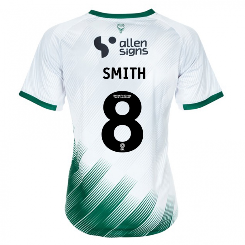 Niño Camiseta Alistair Smith #8 Blanco 2ª Equipación 2023/24 La Camisa Argentina