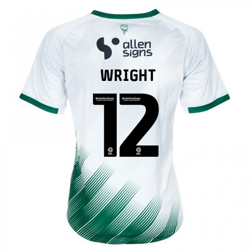 Niño Camiseta Jordan Wright #12 Blanco 2ª Equipación 2023/24 La Camisa Argentina