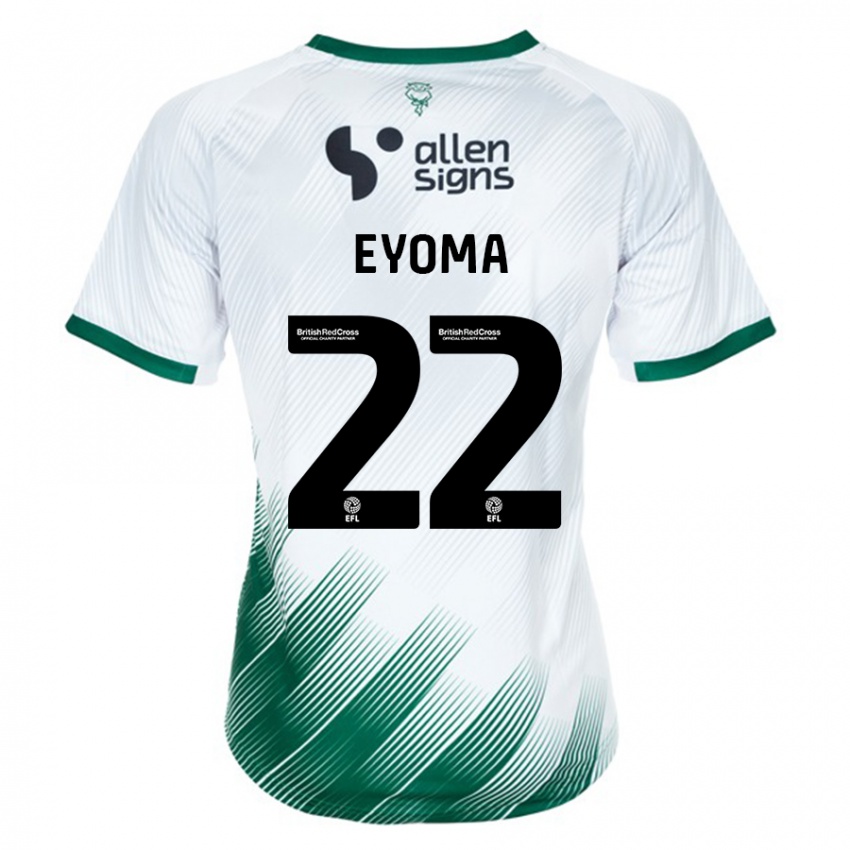 Niño Camiseta Timothy Eyoma #22 Blanco 2ª Equipación 2023/24 La Camisa Argentina