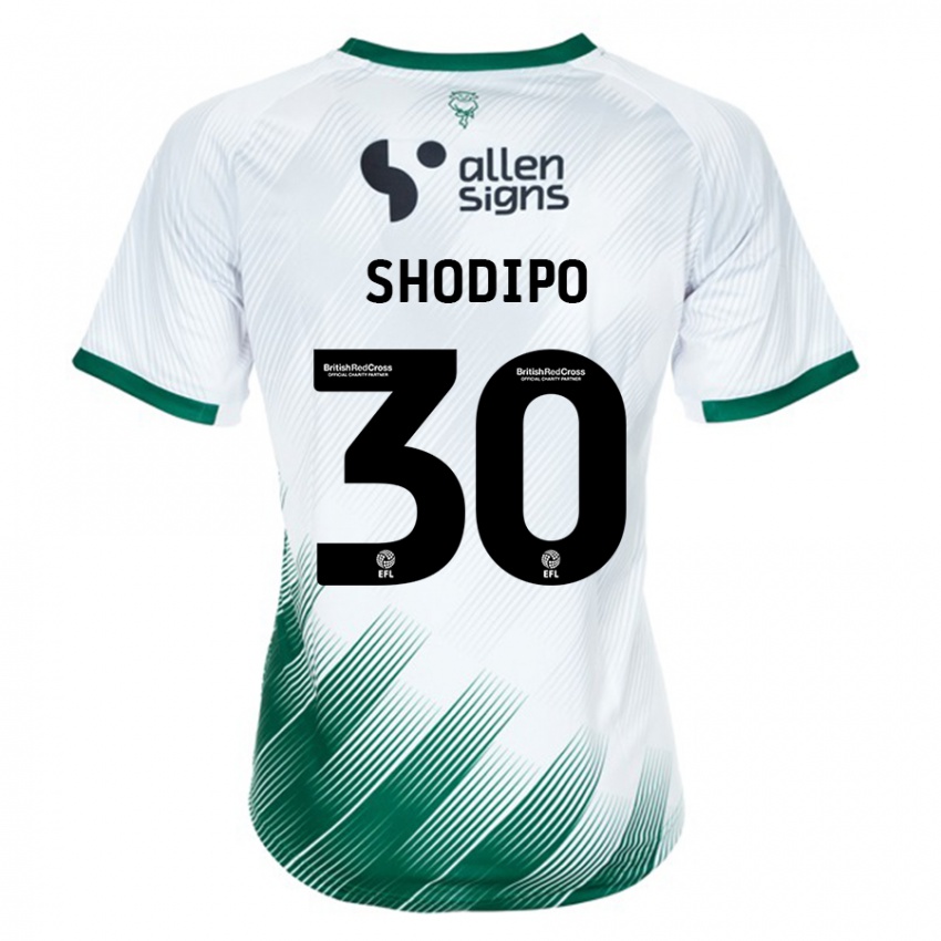 Niño Camiseta Olamide Shodipo #30 Blanco 2ª Equipación 2023/24 La Camisa Argentina