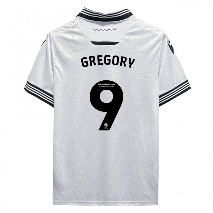 Niño Camiseta Lee Gregory #9 Blanco 2ª Equipación 2023/24 La Camisa Argentina