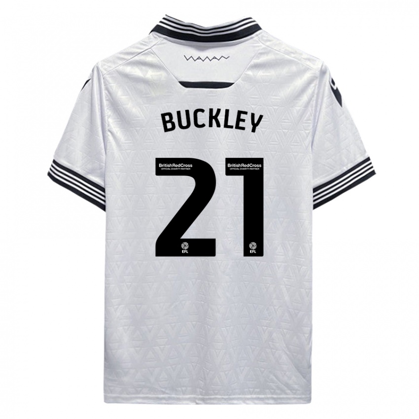 Niño Camiseta John Buckley #21 Blanco 2ª Equipación 2023/24 La Camisa Argentina