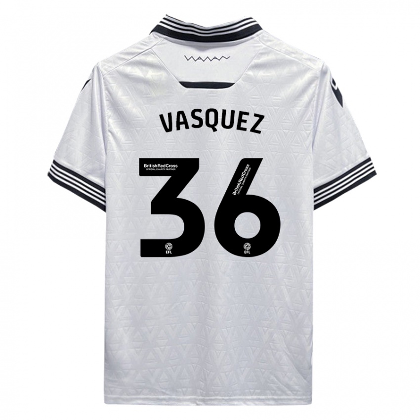 Niño Camiseta Devis Vásquez #36 Blanco 2ª Equipación 2023/24 La Camisa Argentina