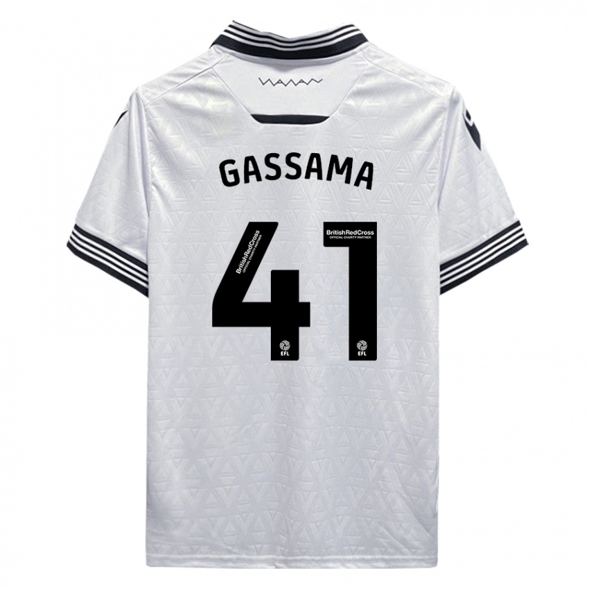 Niño Camiseta Djeidi Gassama #41 Blanco 2ª Equipación 2023/24 La Camisa Argentina
