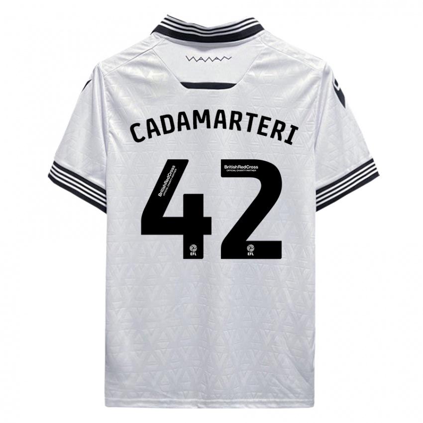 Niño Camiseta Bailey Cadamarteri #42 Blanco 2ª Equipación 2023/24 La Camisa Argentina