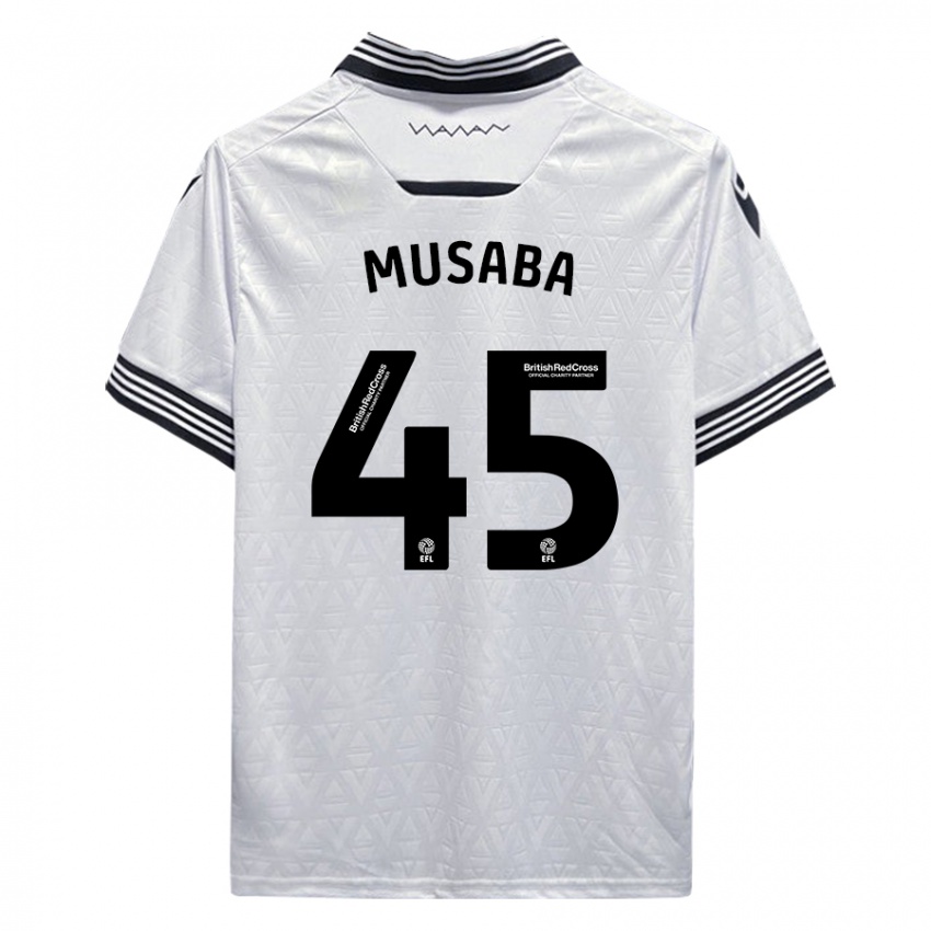 Niño Camiseta Anthony Musaba #45 Blanco 2ª Equipación 2023/24 La Camisa Argentina