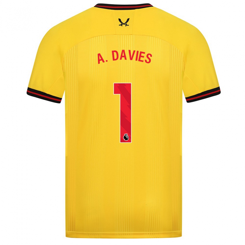 Niño Camiseta Adam Davies #1 Amarillo 2ª Equipación 2023/24 La Camisa Argentina