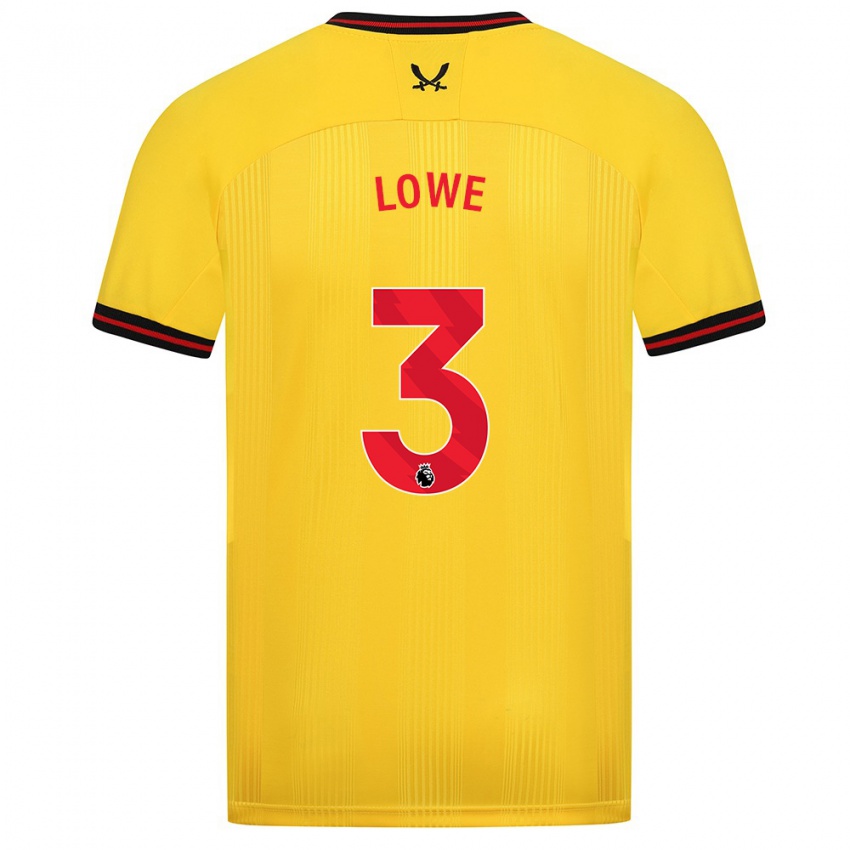 Niño Camiseta Max Lowe #3 Amarillo 2ª Equipación 2023/24 La Camisa Argentina
