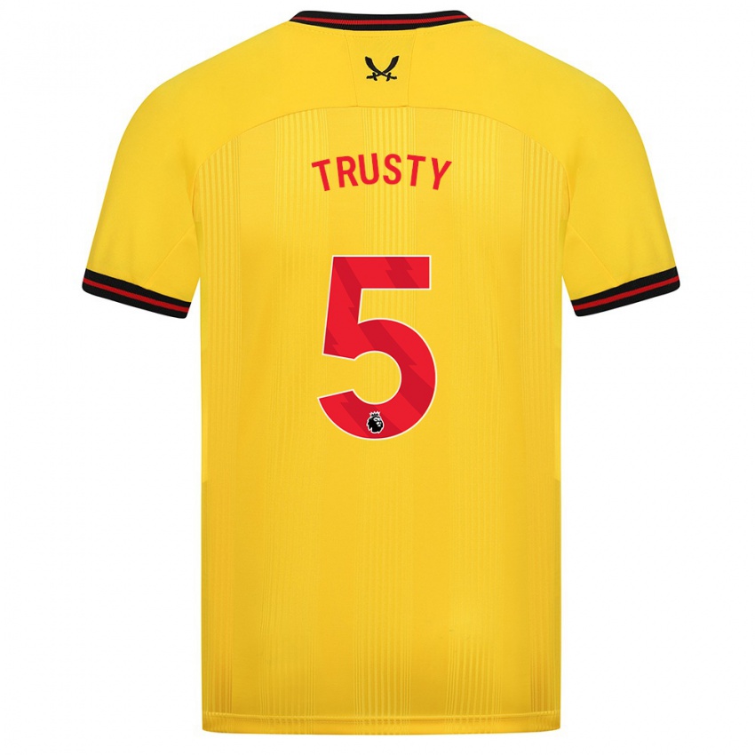 Niño Camiseta Auston Trusty #5 Amarillo 2ª Equipación 2023/24 La Camisa Argentina