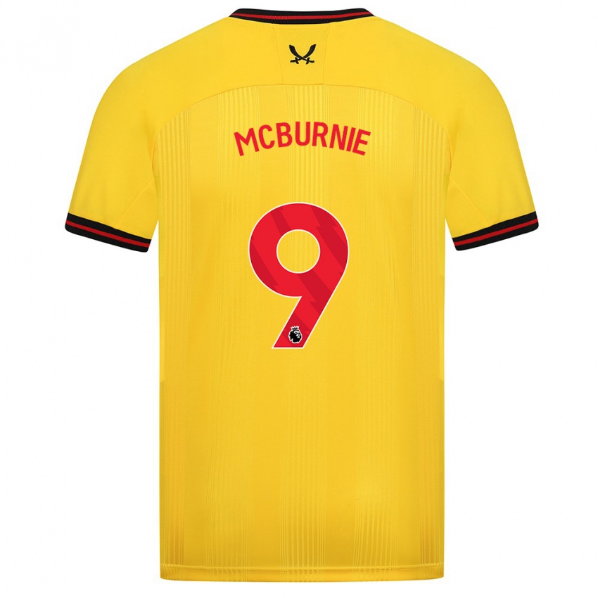 Niño Camiseta Oli Mcburnie #9 Amarillo 2ª Equipación 2023/24 La Camisa Argentina