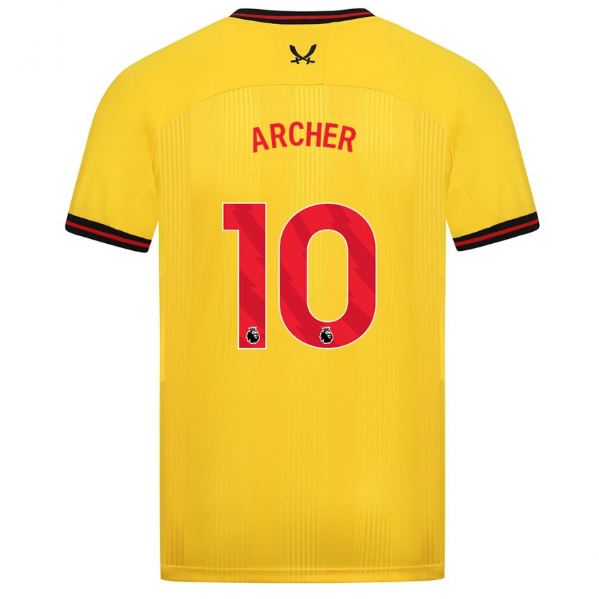 Niño Camiseta Cameron Archer #10 Amarillo 2ª Equipación 2023/24 La Camisa Argentina