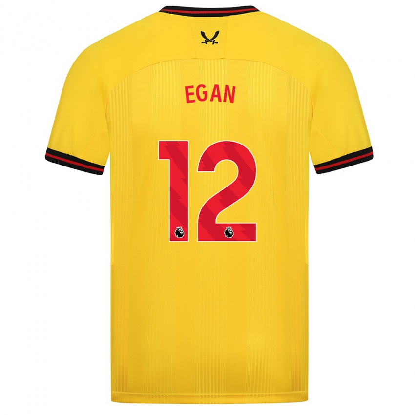 Niño Camiseta John Egan #12 Amarillo 2ª Equipación 2023/24 La Camisa Argentina