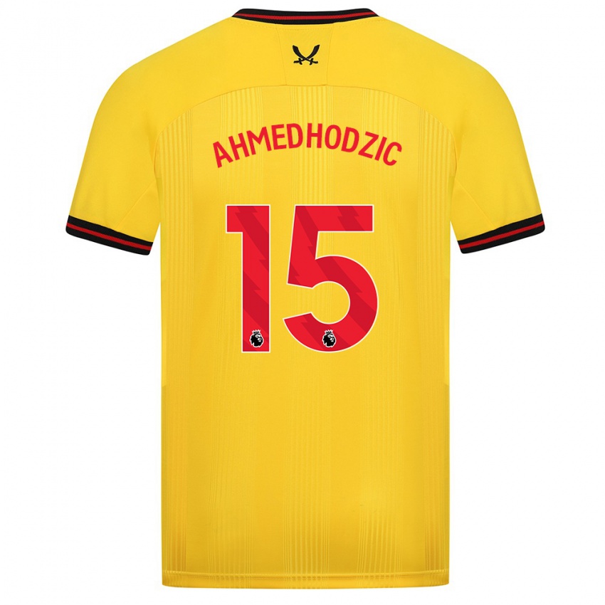 Niño Camiseta Anel Ahmedhodzic #15 Amarillo 2ª Equipación 2023/24 La Camisa Argentina