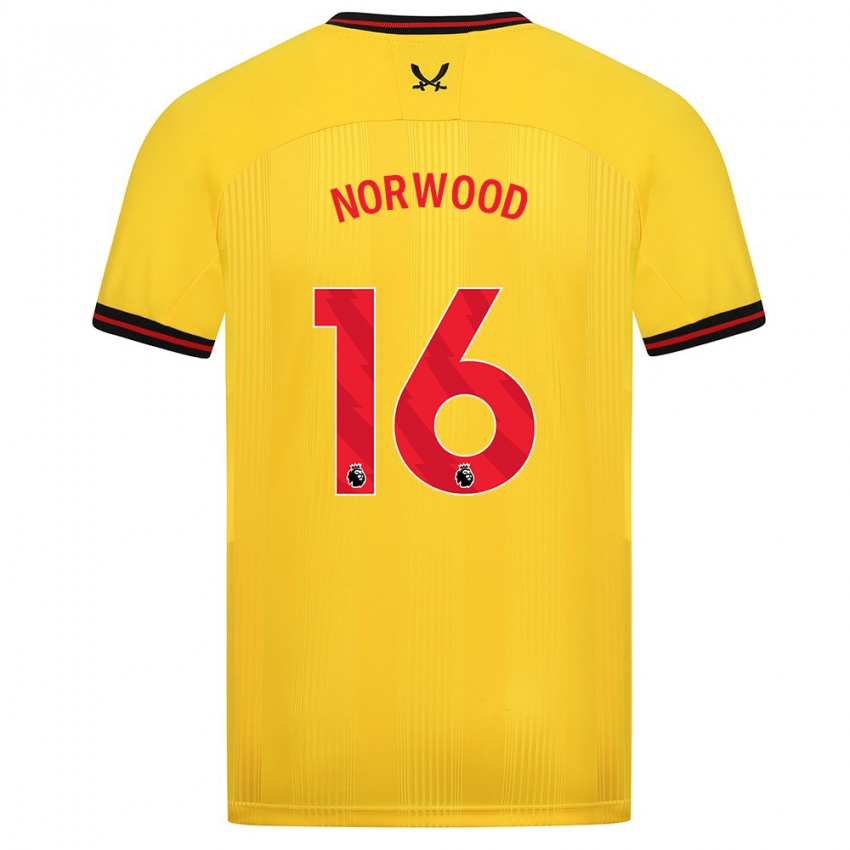 Niño Camiseta Oliver Norwood #16 Amarillo 2ª Equipación 2023/24 La Camisa Argentina