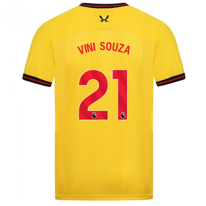 Niño Camiseta Vini Souza #21 Amarillo 2ª Equipación 2023/24 La Camisa Argentina