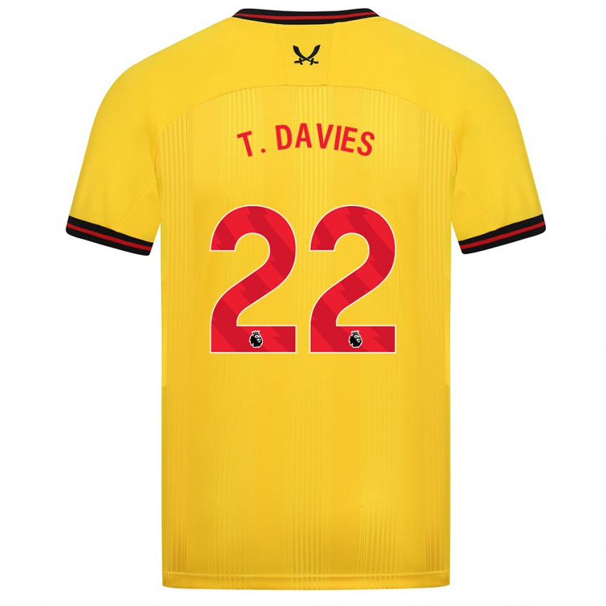 Niño Camiseta Tom Davies #22 Amarillo 2ª Equipación 2023/24 La Camisa Argentina