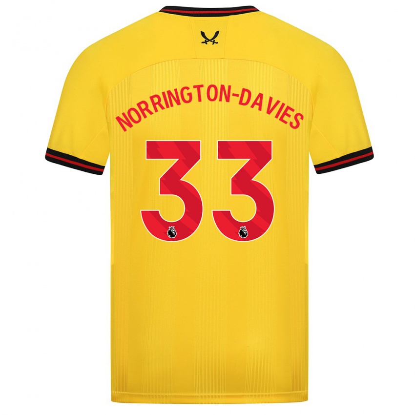 Niño Camiseta Rhys Norrington-Davies #33 Amarillo 2ª Equipación 2023/24 La Camisa Argentina