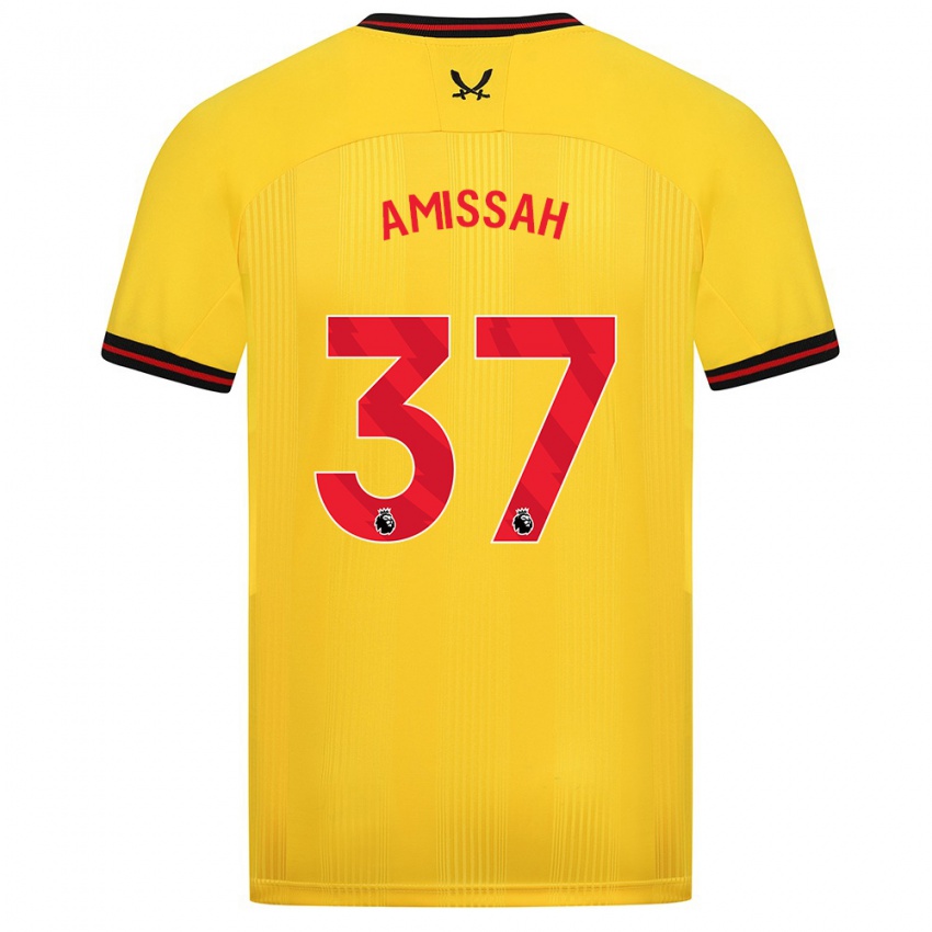 Niño Camiseta Jordan Amissah #37 Amarillo 2ª Equipación 2023/24 La Camisa Argentina