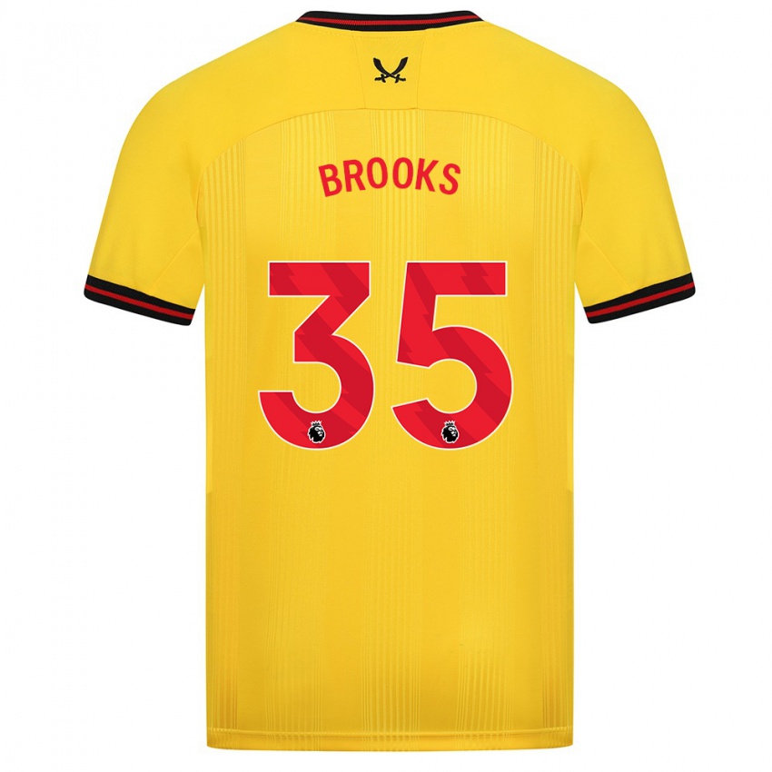 Niño Camiseta Andre Brooks #35 Amarillo 2ª Equipación 2023/24 La Camisa Argentina