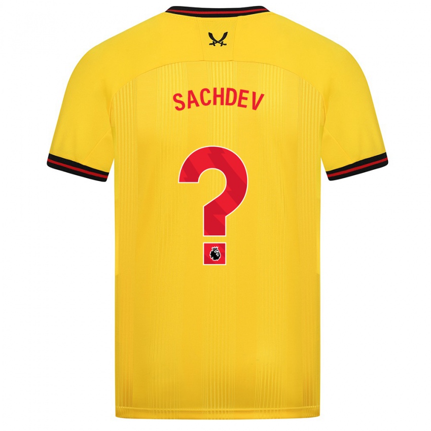 Niño Camiseta Sai Sachdev #0 Amarillo 2ª Equipación 2023/24 La Camisa Argentina