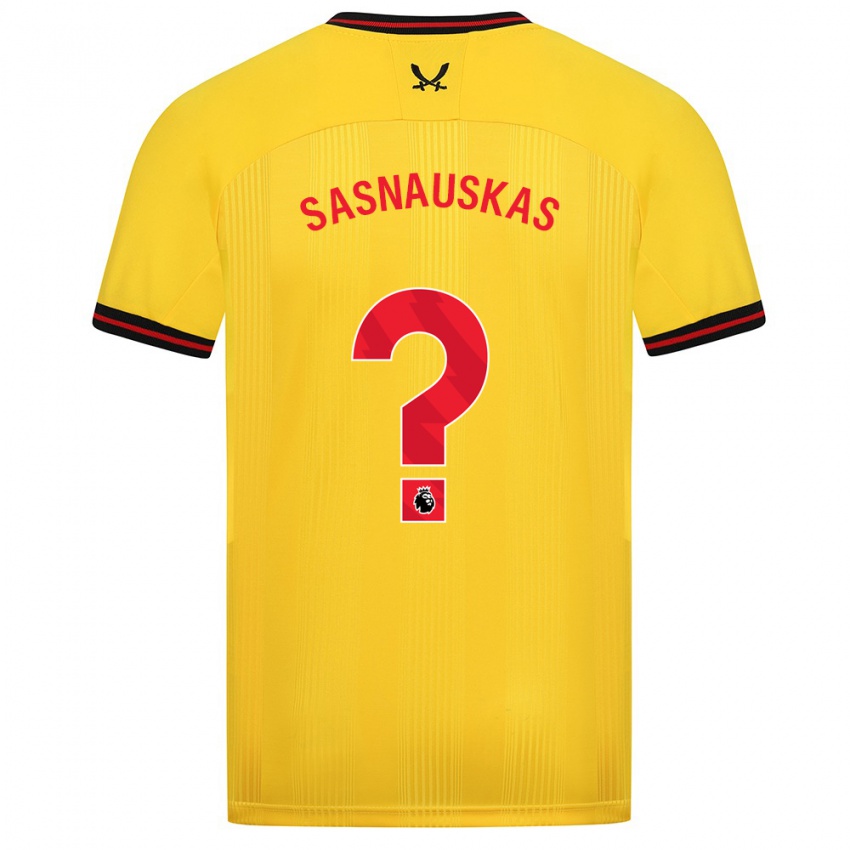 Niño Camiseta Dovydas Sasnauskas #0 Amarillo 2ª Equipación 2023/24 La Camisa Argentina