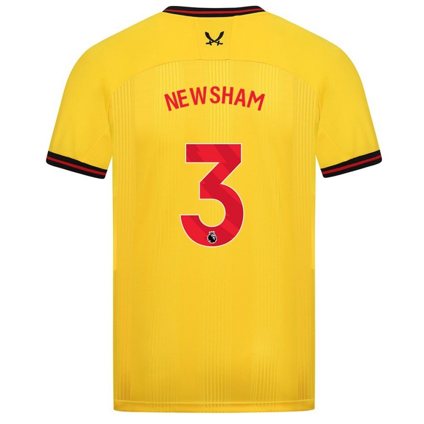 Niño Camiseta Charlotte Newsham #3 Amarillo 2ª Equipación 2023/24 La Camisa Argentina