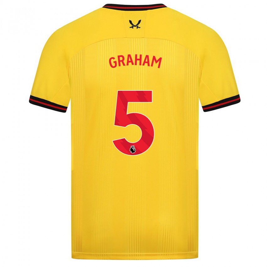 Niño Camiseta Molly Graham #5 Amarillo 2ª Equipación 2023/24 La Camisa Argentina