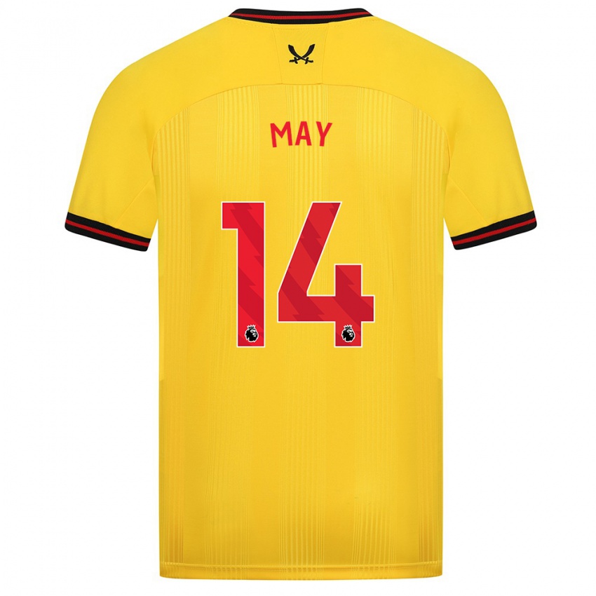 Niño Camiseta Ellie May #14 Amarillo 2ª Equipación 2023/24 La Camisa Argentina