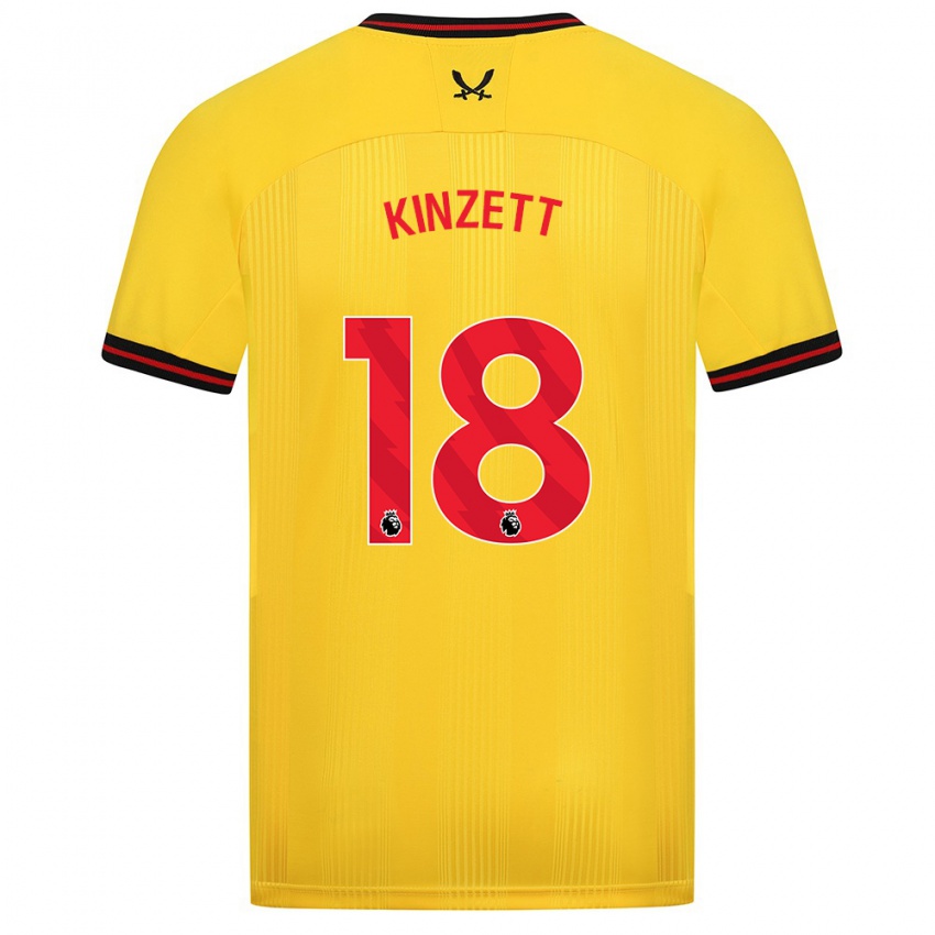 Niño Camiseta Ella Kinzett #18 Amarillo 2ª Equipación 2023/24 La Camisa Argentina