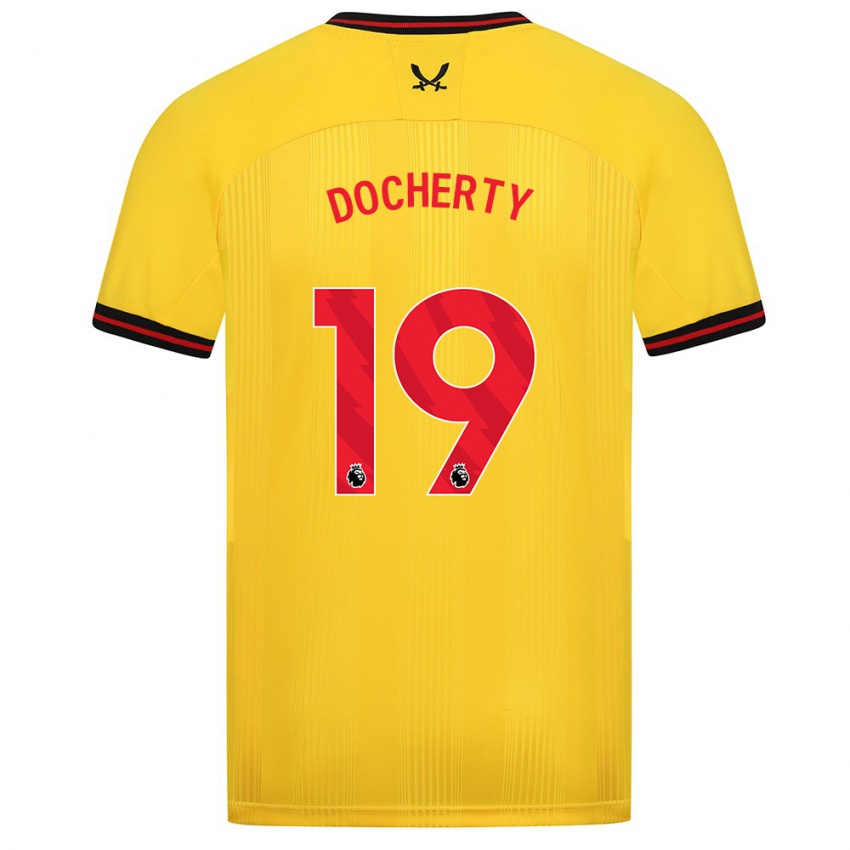 Niño Camiseta Charley Docherty #19 Amarillo 2ª Equipación 2023/24 La Camisa Argentina