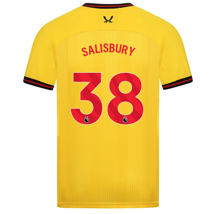 Niño Camiseta Chloe Salisbury #38 Amarillo 2ª Equipación 2023/24 La Camisa Argentina