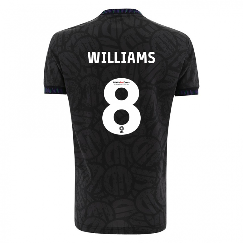 Niño Camiseta Joe Williams #8 Negro 2ª Equipación 2023/24 La Camisa Argentina
