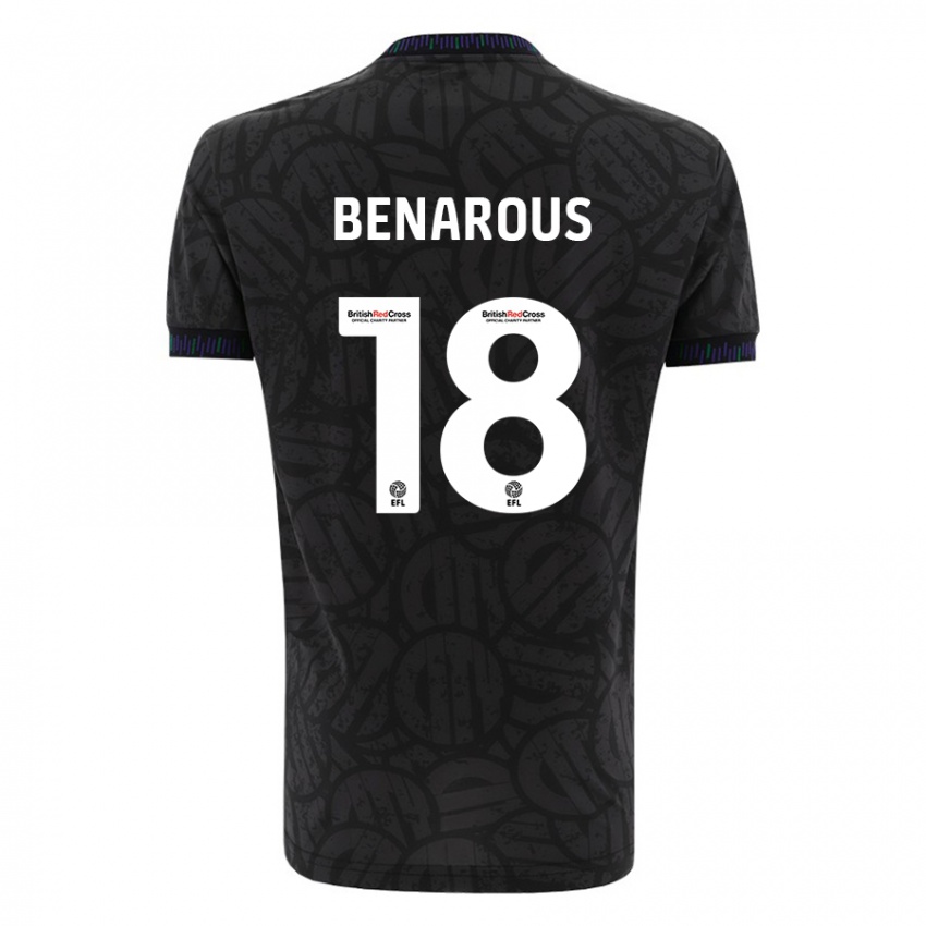 Niño Camiseta Ayman Benarous #18 Negro 2ª Equipación 2023/24 La Camisa Argentina