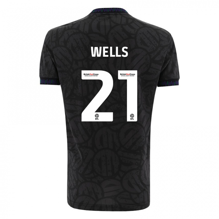 Niño Camiseta Nahki Wells #21 Negro 2ª Equipación 2023/24 La Camisa Argentina