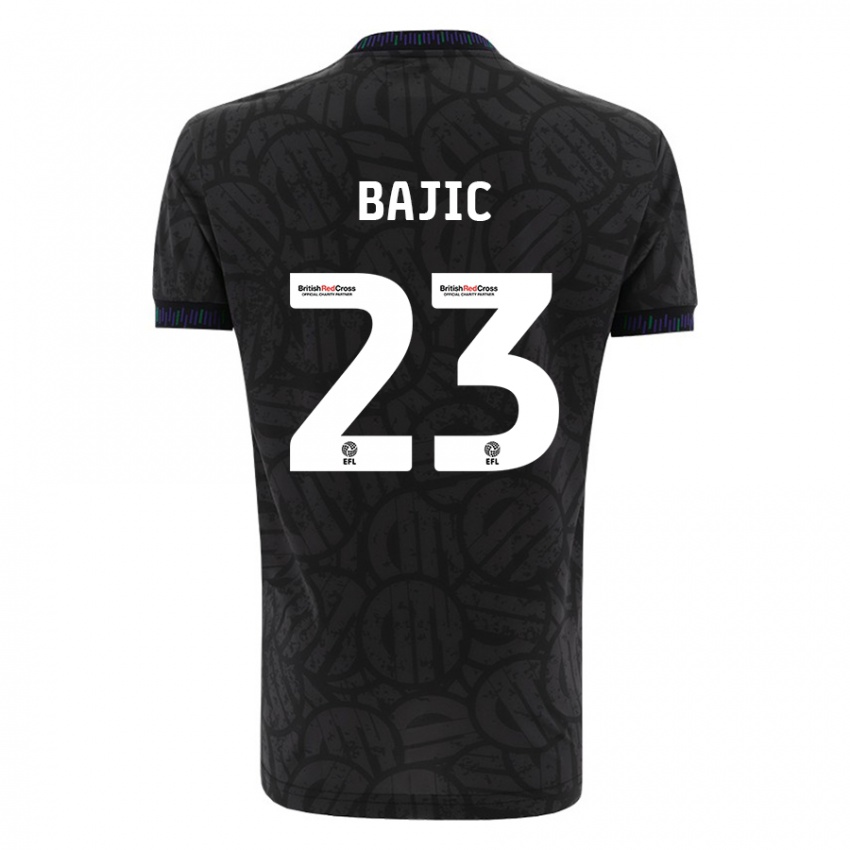 Niño Camiseta Stefan Bajic #23 Negro 2ª Equipación 2023/24 La Camisa Argentina