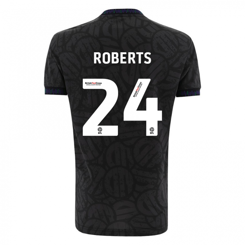 Niño Camiseta Haydon Roberts #24 Negro 2ª Equipación 2023/24 La Camisa Argentina