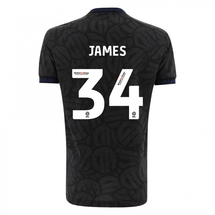 Niño Camiseta Joseph James #34 Negro 2ª Equipación 2023/24 La Camisa Argentina