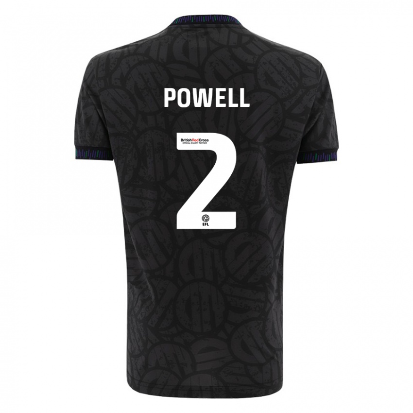 Niño Camiseta Ella Powell #2 Negro 2ª Equipación 2023/24 La Camisa Argentina