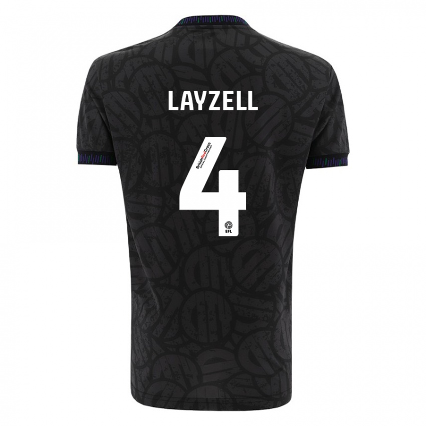 Niño Camiseta Naomi Layzell #4 Negro 2ª Equipación 2023/24 La Camisa Argentina