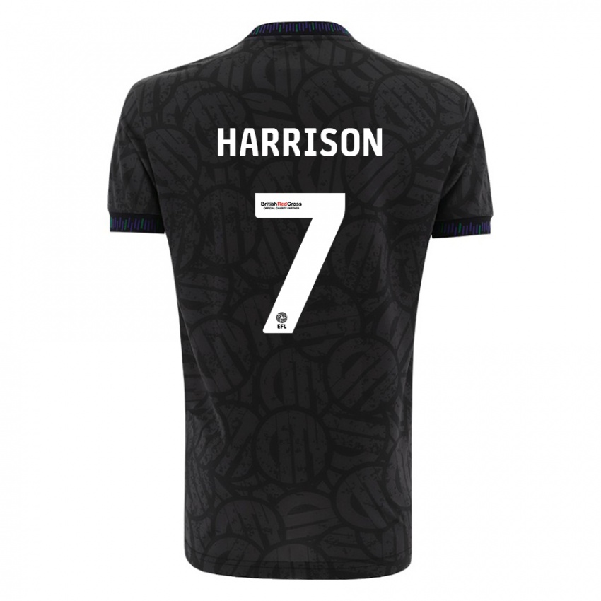 Niño Camiseta Abi Harrison #7 Negro 2ª Equipación 2023/24 La Camisa Argentina