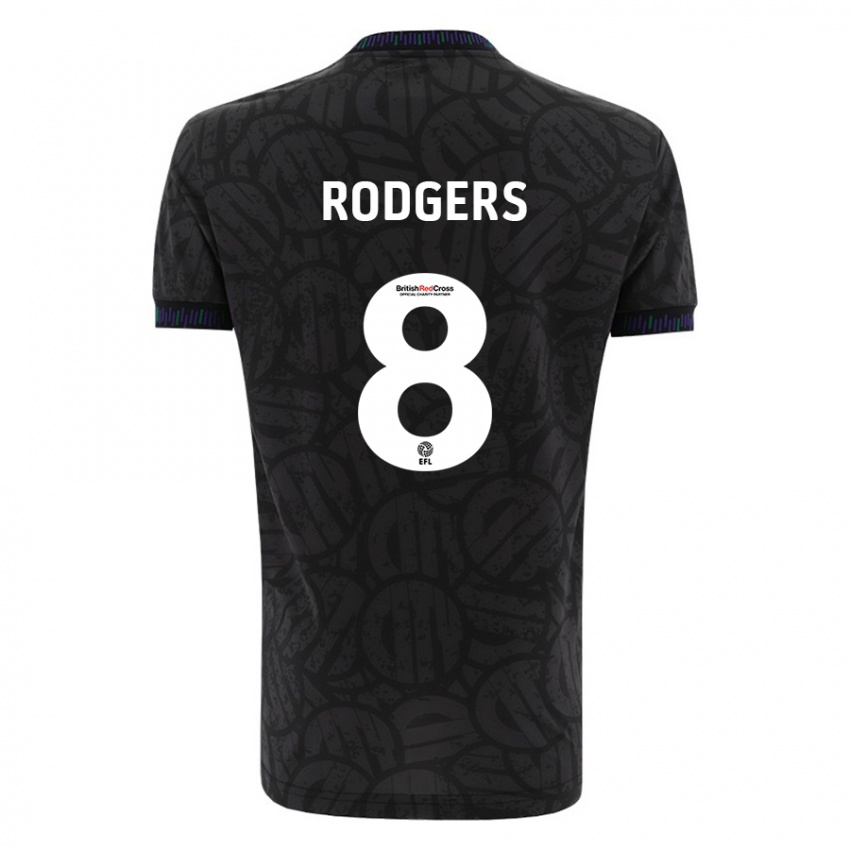 Niño Camiseta Amy Rodgers #8 Negro 2ª Equipación 2023/24 La Camisa Argentina