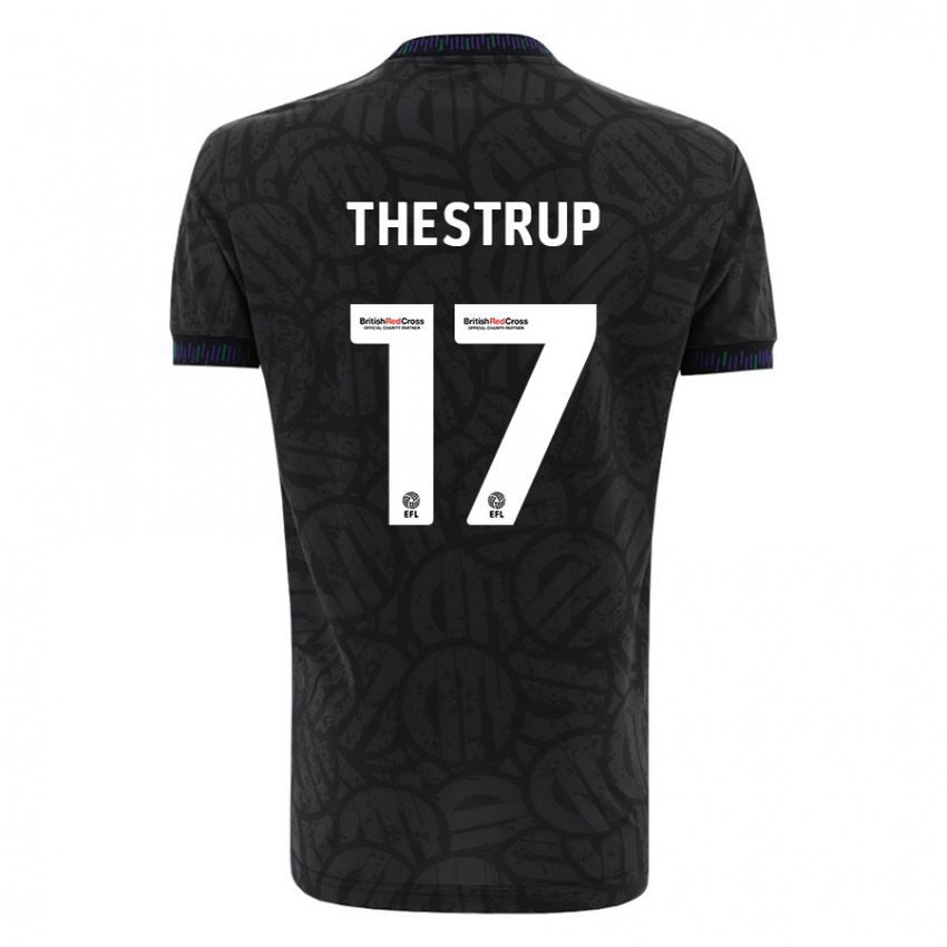 Niño Camiseta Amalie Thestrup #17 Negro 2ª Equipación 2023/24 La Camisa Argentina