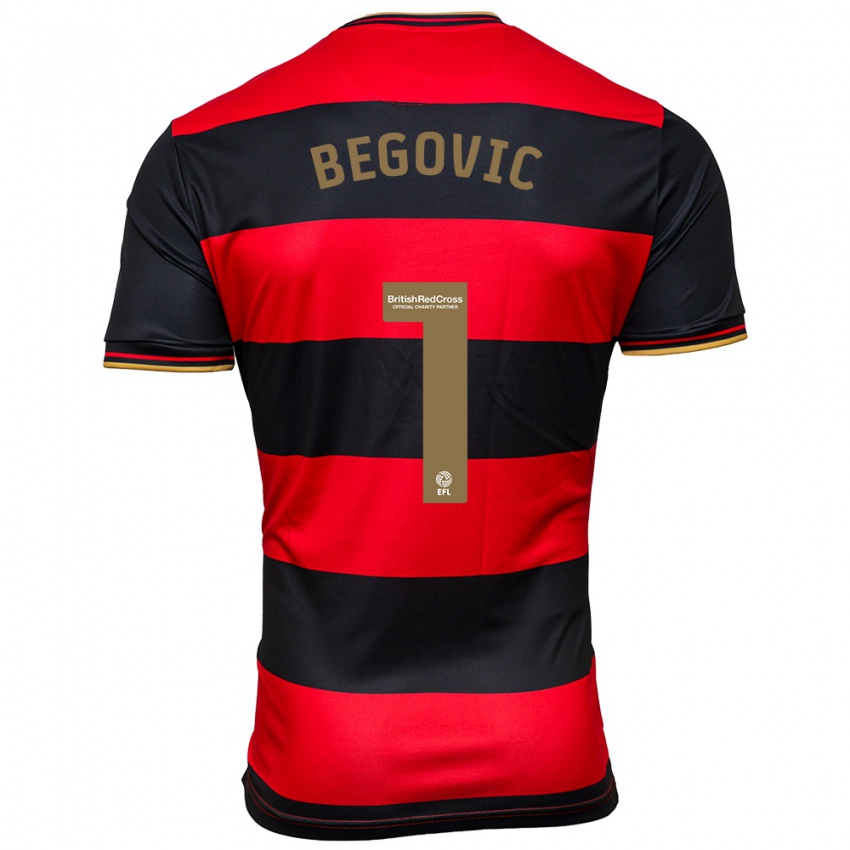 Niño Camiseta Asmir Begovic #1 Negro Rojo 2ª Equipación 2023/24 La Camisa Argentina