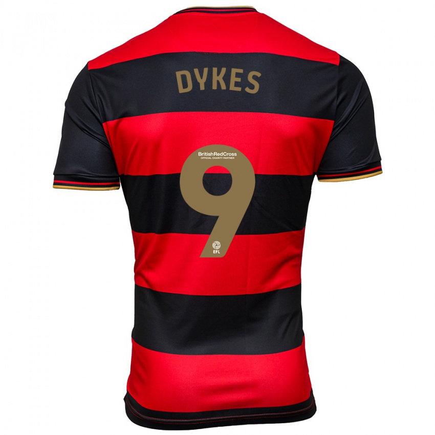 Niño Camiseta Lyndon Dykes #9 Negro Rojo 2ª Equipación 2023/24 La Camisa Argentina