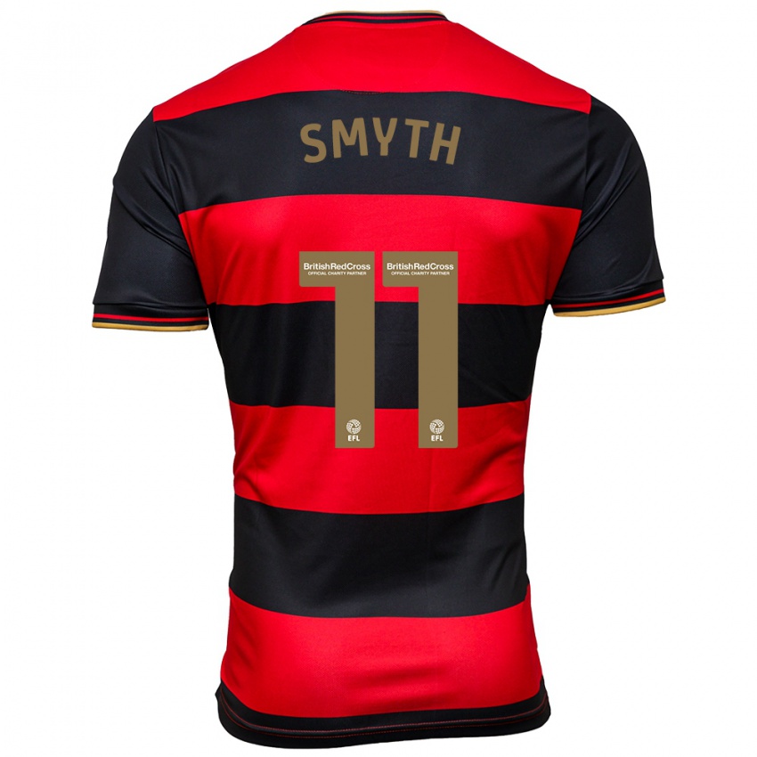 Niño Camiseta Paul Smyth #11 Negro Rojo 2ª Equipación 2023/24 La Camisa Argentina