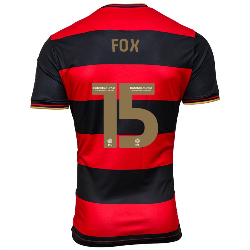 Niño Camiseta Morgan Fox #15 Negro Rojo 2ª Equipación 2023/24 La Camisa Argentina